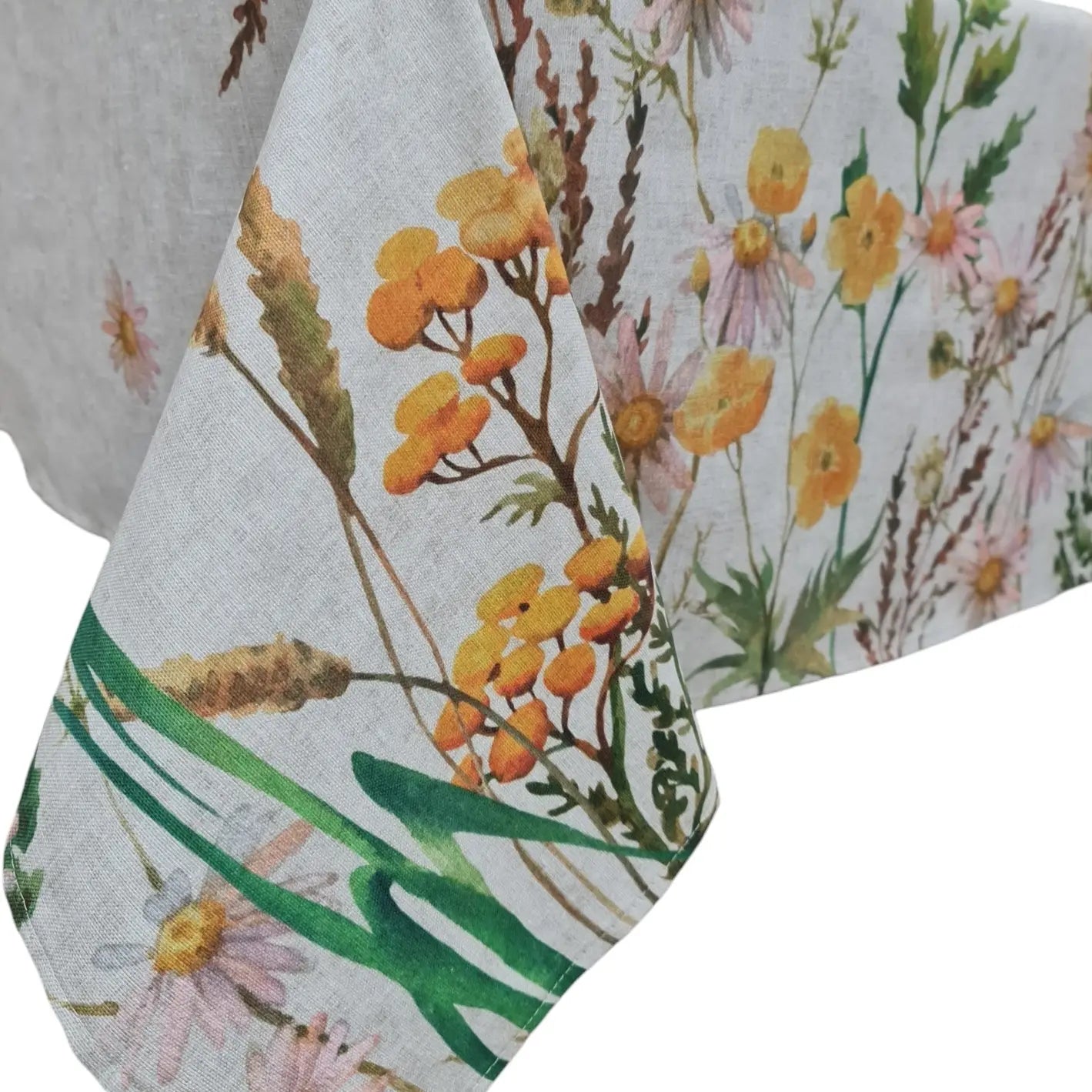 Покривка за маса "Field Flowers" от смесена памучна тъкан